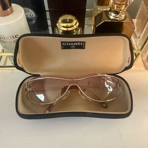 Chanel 4027 Vintage Rimless Sunglasses Y2K Gradient Authentic